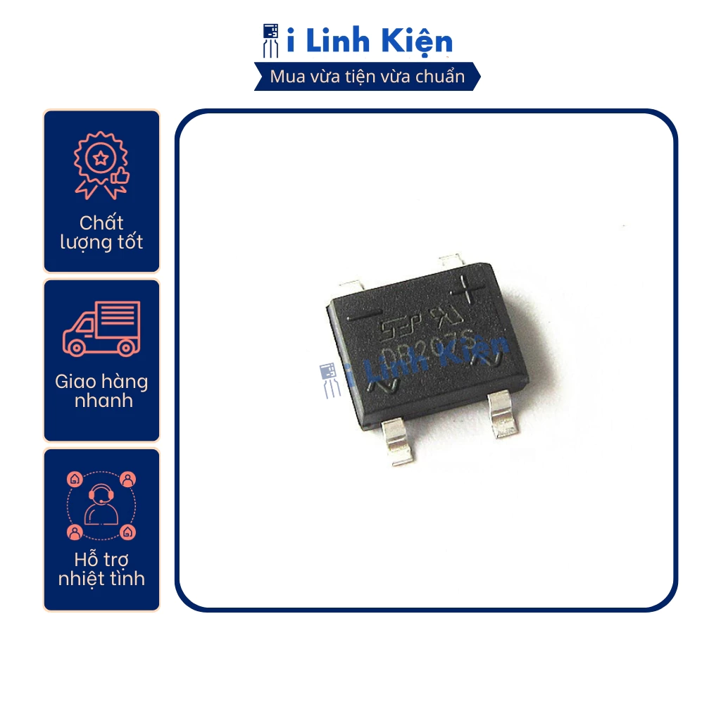 DB207S Diode cầu 2A 1000V SOP-4