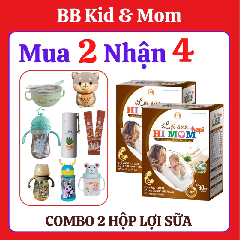 2 Hộp Lợi Sữa Himom Kèm Quà Tặng