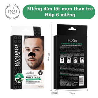 Miếng dán lột mụn đầu đen ở Mũi, dành cho Nam, Hộp 6 miếng