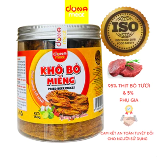 KHÔ BÒ MIẾNG DONA MEAT - Hũ 150g