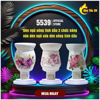 Đèn ngủ xông tinh dầu cắm tường chất liệu gốm sứ cao cấp vừa đèn ngủ vừa đèn xông tinh dầu - Shop 5539