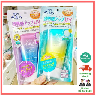 Kem chống nắng Skin Aqua Tone up UV SPF 50+ PA++++ 80gr nội địa Nhật - CH