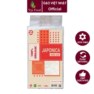 Gạo Nhật 100% hữu cơ nấu cháo cho bé - BP Foods Túi 1kg - Thơm mềm dẻo ngọt