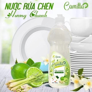 Nước Rửa Chén Camilla, Chai 800ml, An Toàn Cho Da, Giúp Chén Bát Sạch Bong Sáng Bóng