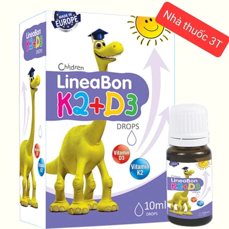 LineaBon K2+D3.Bổ Sung Vitamin K2D3 Cho Bé. Tăng Cường Hấp Thu Canxi. Trẻ Cao Lớn Khỏe Mạnh