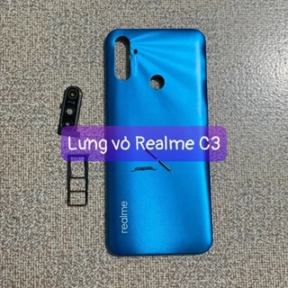 lưng vỏ Realme C3 ,kèm khay sim,phím,kính camera