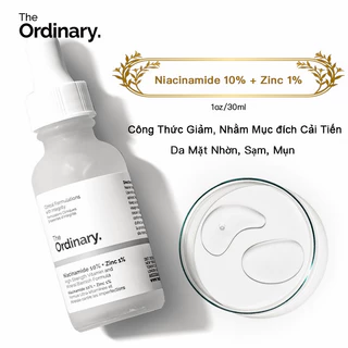 Serum The Ordinary Niacinamide 10% + Zinc 1% 30ml của Mỹ, Làm Sáng Da Thu Nhỏ Lỗ Chân Lông 30ml