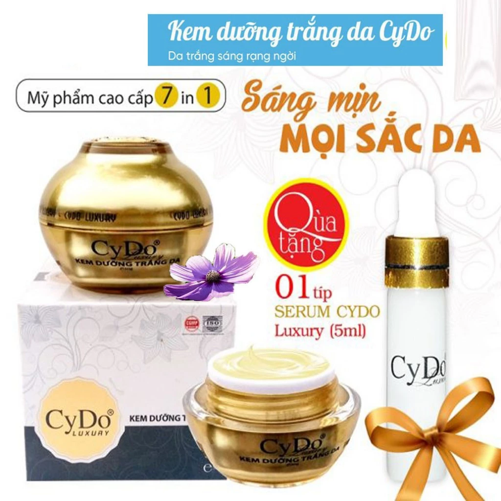 KEM DƯỠNG TRẮNG DA LUXURY CYDO 30G; Trắng da; Mờ thâm nám; Chống lão hóa da; Mỹ phẩm cao cấp. Chính hãng