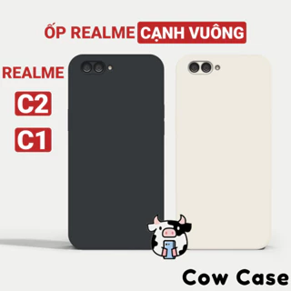 Ốp lưng Realme C2, C1 cạnh vuông Cowcase | Vỏ điện thoại Realme bảo vệ camera toàn diện TRON