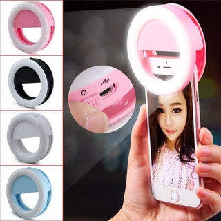 Vòng Đèn LED Pin Sạc USB Có Kẹp Giữ Hỗ Trợ Chụp Ảnh Selfie Dành Cho Điện Thoại -DREAM