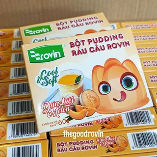 Bột Pudding Rau Câu Hương Dưa Lưới Rovin (Hộp 60g)