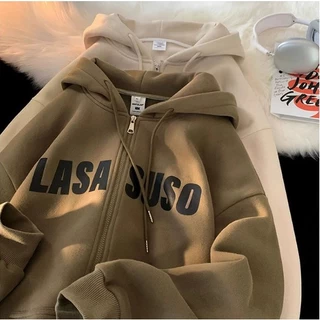 Áo Khoác Hoodie Zip Unisex LASA SUSO Chất Nỉ Bông Ulzzang Mũ Áo Trùm Đầu 2 lớp, Thân 1 Lớp Phong Cách Hàn Quốc