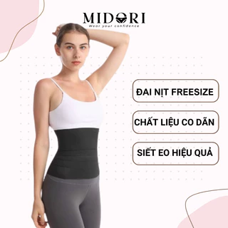 Đai nịt bụng giảm mỡ Midori, Gen định hình bụng sau sinh, dây đai quấn bụng giảm eo nhanh co dãn tốt MD1