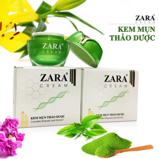 KEM MỤN THẢO DƯỢC ZARA 12G _ Ngừa mụn, giảm thâm, mờ sẹo _ Se khít lỗ chân lông _ Chống lão hóa da _ Dưỡng trắng da.