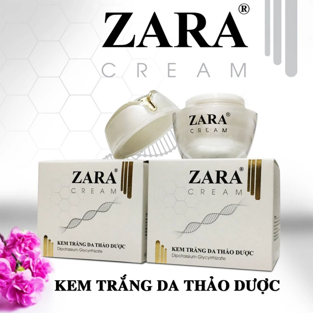 KEM DƯỠNG TRẮNG DA ZARA 12G _ Da trắng _ Ngừa mụn _ Mờ thâm nám _ Chống lão hóa _ Mỹ phẩm chính hãng.