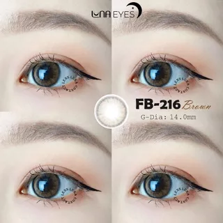 [1 year] Kính áp tròng LUNA EYES FB-216 BROWN - Lens size nhỏ