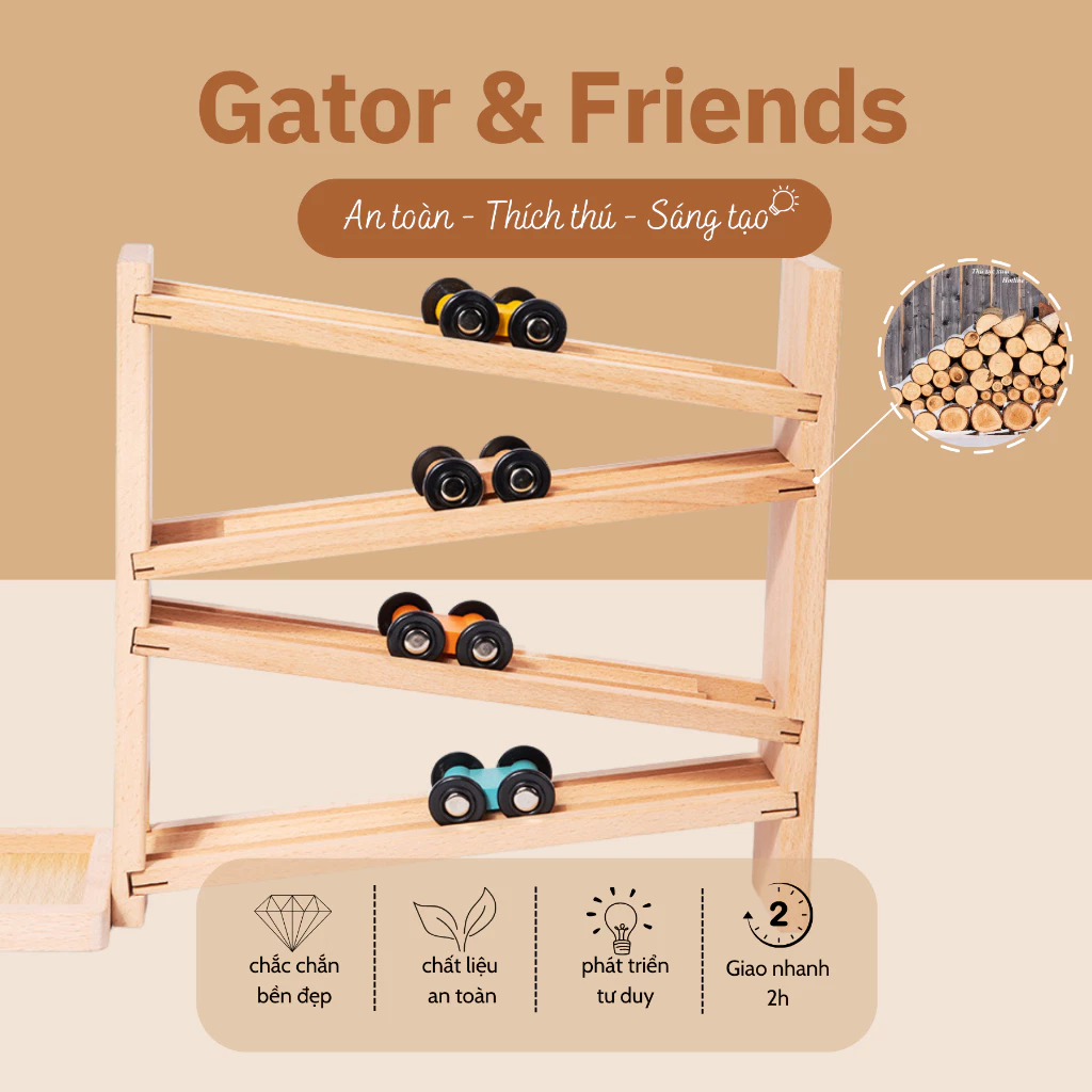 đồ chơi gỗ cho bé Gator đồ chơi montessori hoặc đồ chơi lắp ráp hay đồ chơi cho bé 2 tuổi