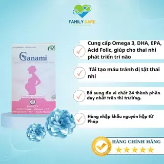 vitamin tổng hợp cho bà bầu GANAMI Bổ sung Omega3, DHA, EPA, Acid folic Vitamin Giúp Con Yêu Thông Minh Từ Trong Bụng Mẹ