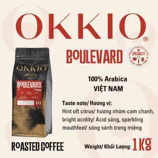 OKKIO Cà Phê BOULEVARD Pha Phin & Pha Máy Arabica Fully Washed túi 1kg