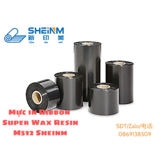 Mực in mã vạch Ribbon Sheinm M512(Super Wax Resin) 110mmx300m