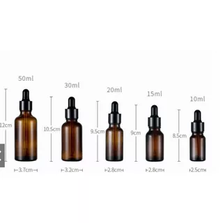 Lọ Chiết Serum, Lọ Đựng Tinh Dầu Nắp Bóp Nhỏ Giọt KHOEN ĐEN TRƠN 5ML đến 100ML