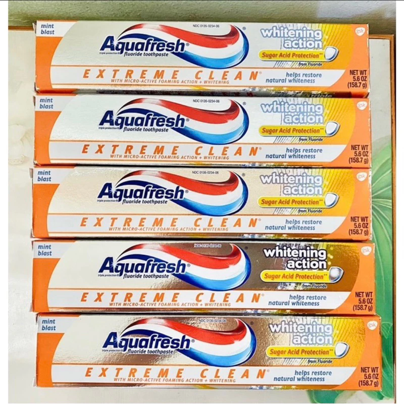 [USA] KEM ĐÁNH RĂNG MỸ AQUAFRESH WHITENING ACTION 5.6OZ (158.8G)