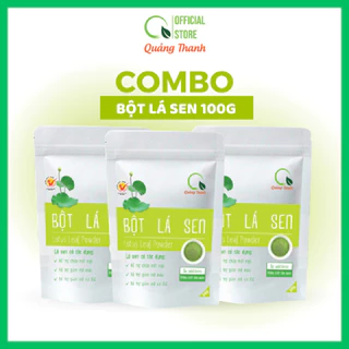 [CHÍNH HÃNG] Combo 3 Bột Lá Sen Sấy Lạnh Nguyên Chất  - Giảm mụn, mờ thâm nám, giảm gút, giảm cảm cúm, làm đẹp