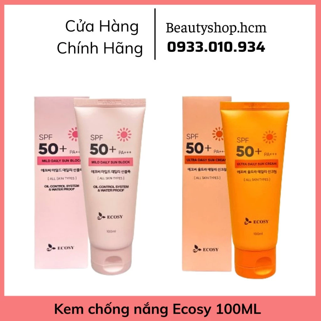 Kem Chống Nắng Ecosy /Ecotop 50ML - 100ML