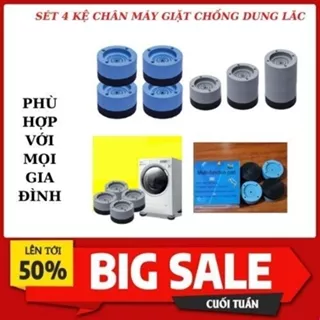 Combo 4 chân đế kê máy giặt chống rung chống ồn!