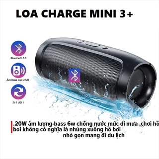 [ BẢO HÀNH LỖI 1 ĐỔI 1 ] Loa Bluetooth 2023 JBL Charge Mini 3+ Công Suất Lớn - Loa Mini Để Bàn Nghe Nhạc Cực Chất