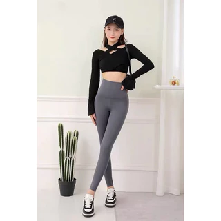 Quần legging dài cao cấp full hộp 5.0,quần lengging cạp cao 9p