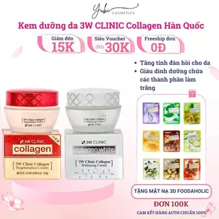 Kem dưỡng da 3W CLINIC Collagen Whitening Cream Hàn Quốc 60ml chính hãng - YUBI SHOP
