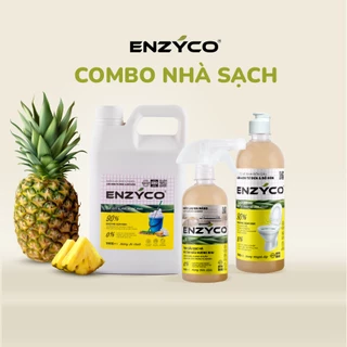 Combo Nước Lau Sàn, Nước Lau Đa Năng, Nước Tẩy Bồn Cầu Sinh Học ENZYCO Enzyme Từ Dứa An Toàn Dishwashing liquid