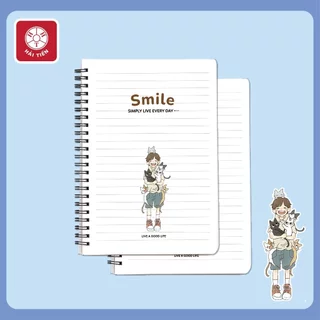 Hải Tiến Sổ lò xo bìa bồi Smile A6 - Định lượng 80 g/m2