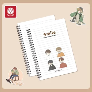 Hải Tiến Sổ lò xo bìa bồi Smile A5 - Định lượng 80 g/m2