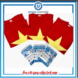 Áo cờ đỏ sao vàng trẻ em sao đặc Ocean Uniform,  vải cotton lạnh  mền mịn mát