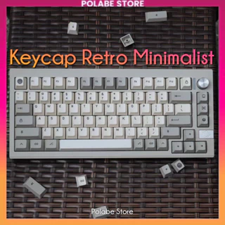 Keycap Retro Minimalist Cherry profile PBT Dyesub bàn phím cơ Polabe Store