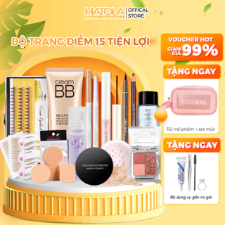 Bộ trang điểm đầy đủ makeup 15 món tiện lợi từ a đến z đi chơi,cơ bản cho người mới, tặng kem chống nắng siêu hời Hatola