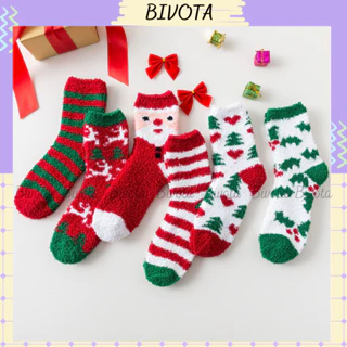 Tất noel Bivota vớ giáng sinh tất lông mùa đông ấm áp Christmas ông già noel TN135