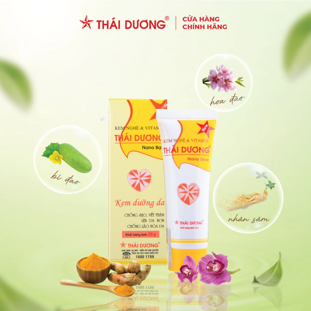 Kem nghệ dưỡng da 20g Thái Dương  tái tạo tế bào da mới, giảm thâm, mờ sẹo, hỗ trợ mờ nám