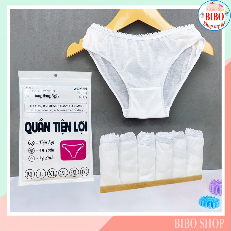 6 Chiếc Quần Lót Giấy Dùng 1 Lần Size Đại Dành Cho Người To Cân ,Cho Mẹ Bầu Mẹ Sau Sinh (60-90 Kg)