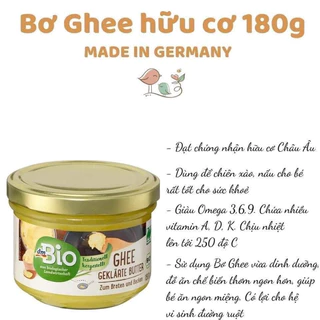 Bơ Ghee Hữu Cơ Đức 180ml