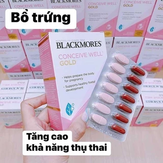 [HÀNG NỘI ĐỊA ÚC] Viên Uống Blackmores Conceive Well Gold, Bổ Trứng và Tăng Khả Năng Thụ Thai Cho Nữ Giới Hộp 50 Viên