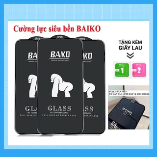 Kính cường lực iphone Baiko full màn siêu cứng 6plus/6splus/7plus/8/8plus/x/xs/11/12/13/14/pro/max/promax/plus ốp lưng