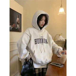 Áo Hoodie, Áo Khoác Nỉ HUMOOK Nam Nữ Unisex Form Rộng Nỉ Bông Cotton Cao Cấp