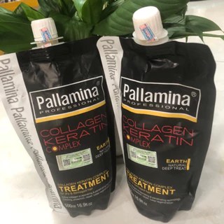 Kem hấp ủ tóc phục hồi tóc Pallamina Collagen keratin siêu mềm mượt 500ml
