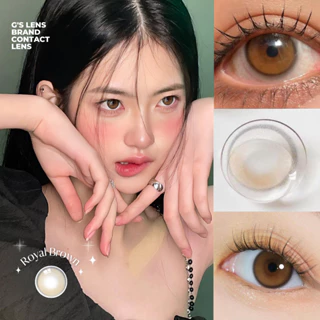 Lens Mắt Kính Áp Tròng Nâu Trong Siêu Tự Nhiên ROYAL BROWN Không Giãn XS 14.0mm Có 0 Đến 8 Độ Cận (LENS NỘI ĐỊA TRUNG)