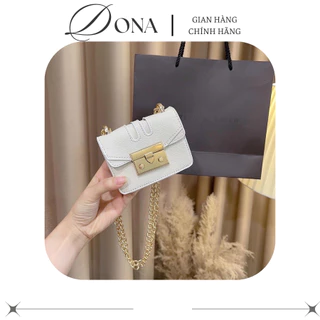 [Hàng loại 1] Túi xách nữ mini đeo chéo DONA Bag, nhỏ gọn tiện lợi, chất da cao cấp, phong cách size 12cm DB024