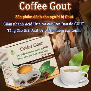 3 hộp Cafe gout hết xưng nóng đỏ hết đau,đào thải axit uric vận động linh hoạt  dùng 3 tháng