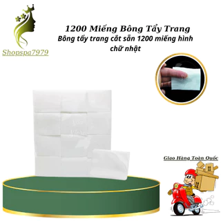 1200 Miếng Bông Tẩy Trang Hình Chữ Nhật Siêu Gòn Mềm Mịn An Toàn Chuyên Dành Cho Spa Sợi Bông, Chinh Hãng.